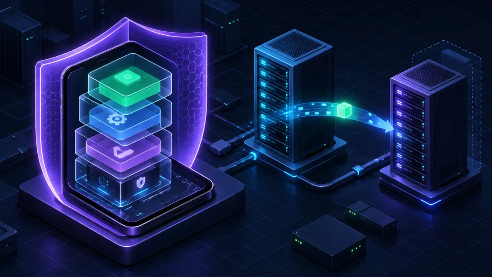 Sandboxed mobile platform connected to redundant server infrastructure