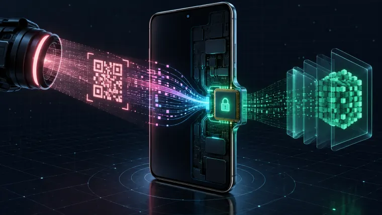 Optical and coded signals flowing into a phone hardware-security enclave